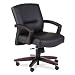 HON 5002NEE11 5000 Series Park Avenue Managerial Mid-Back Chair, Mahogany/Black Vinyl