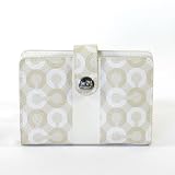 NEW AUTHENTIC COACH WAVERLY CC MEDIUM ID WALLET (Ivory/Silver)