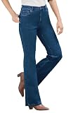 Woman Within Plus Size Tall 5-pocket tummy control boot cut jeans