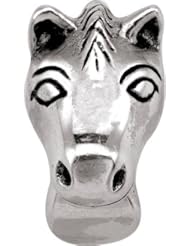 Persona Sterling Silver Calm Horse Charm fits Pandora, Troll & Chamilia European Charm Bracelets