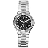 Guess Women's U12003L2 Stainless-Steel Analog Quartz Watch with Black Dial