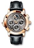 IWC Grande Complication 18k Rose Gold Black Dial on Black Leather Strap Men's Automatic Chronograph Watch IW377025