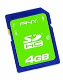 PNY 4 GB SDHC Class 2 Flash Memory Card P-SDHC4G2-EF/GREEN (Green)