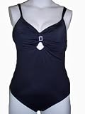 Anne Cole Black Diamond Accented One Piece Suddenly Slim Swimsuit