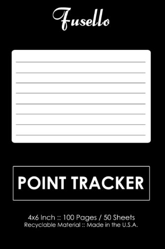 Point Tracker: 4x6 Pocket Point Tracker - Perfect For Weight Watchers Clients
