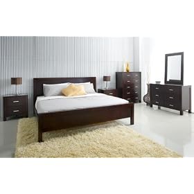 6-Piece Bedroom Furniture Set with Queen Size Bed - Hamptons - Abbyson Living -...
