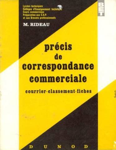 Précis de correspondance commerciale courrier-classement-fiches