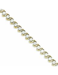 Genuine 14K Yellow Gold Diamond Bracelet 13 Grams Of Gold 100% Satisfaction Guaranteed.