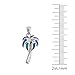 Sterling Silver Opal Palm Tree Pendant with 18