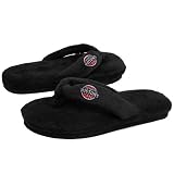 Detroit Pistons Ladies Black Plush Thong Flip Flop Slippers (9/10)