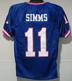 Phil Simms Autographed New York Giants Blue Size XL Jersey