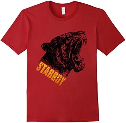 Men's Starboy t-shirt - Starboy Panther shirt Medium Cranberry