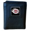 Cincinnati Reds Boxed Leather Trifold Wallet - MLB Baseball Fan Shop Sports Team Merchandise
