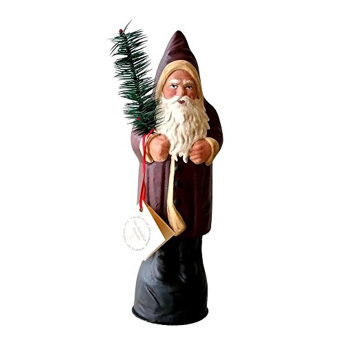 Alexander Taron Home Seasonal Décorative Accessories Schaller – Santa Claus Old Red Coat – 10″H x 3.5″W x 3″D