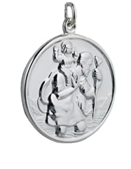 Silver 30mm round St Christopher