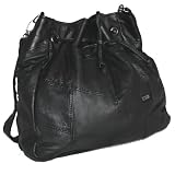 MIA SOFT NAPPA LEATHER MIX SHOULDER BAG