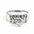 Sterling Silver w/ CZ Ring - 4mm Band Width - 5mm Center CZ Stone - Size: 4-13