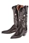 Lucchese N4539 Calfskin Leather Cowboy Boots Womens 5.5 - Black