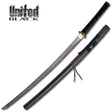 Rurousha Forged Katana Damascus, Leather Wrapped Handle