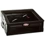 SKB DJ Capsule: Roto-Mold Shell, 8U Slant Top rack, 2U Front Rack, Wood Reinforced Soft Nylon Cover