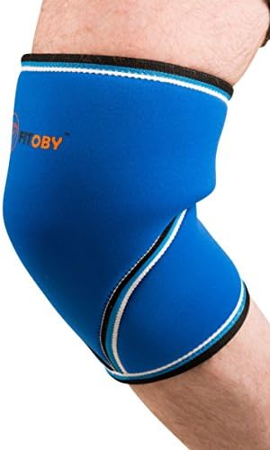 Best Selling 7mm Neoprene Knee Sleeve by Fitoby™ - 3-D Contoured Design For Maximum Comfort & Protection- Durable And Efficient Knee Guard - Highest Customer Satisfaction Guaranteed