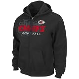 NFL Men's Kansas City Chiefs Touchback IV Long Sleeve Fullzip Hooded Fleece (Black, X-Large)