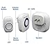 Tenswall Portable Wireless Door Bell Kit, 52 Chime Tones Operating at 1000ft/ 300m Range/ 1 Push Button (Transmitter) with 1 Plug-In Door Chime (AC Receiver) & 1 Battery-Powered Door Chime (DC Receiver) - White