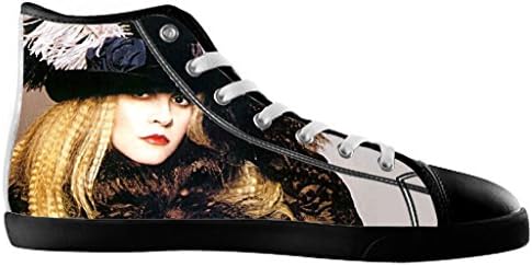 Dander Men's Stevie Nicks Black High Top Canvas Shoes US10
