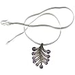 Sterling Silver Amethyst Chain Pendant Jewelry 1.5 Inches