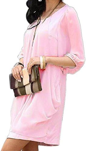 Sunshine Tour Women's Fashion Half sleeve Plus Size Chiffon Dress