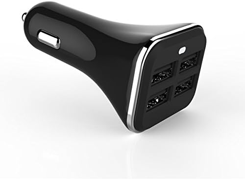 LED Car Charger, Amatta® 6.8A 4-Port USB Rapid Charger is a compact and stylish product, unique design with a high- shine and built- in LED, Charges 4 Devices at Same Time During Long Car Rides - Works with Most Smart Phones and Tablets - Safe and Durable With Built-in Short Circuit Protection, Over Current Protection, Over Load Protection and Overheat Protection-Black