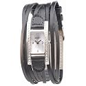 Spirit ASPL11 Womens Black Crystal Set Thong Strap Watch In Presentation Case