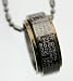 Rotating Holy Rosary Two Tone Band Ring Pendant, Stainless Steel