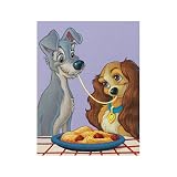 Lady and the Tramp, A Recipe for Romance Art Poster Print, 11x14