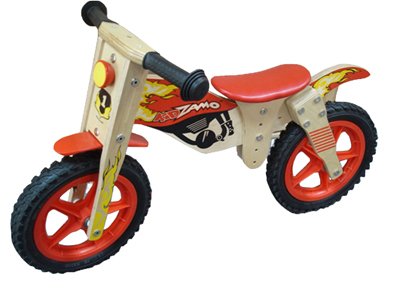 Bike Kidzamo Moto Wooden 12 Push Boys Red
