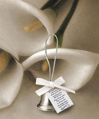 Wedding Favors Silver kissing bells