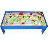 Logitoys - Jouet Premier Age - Table 120x60 centimètres + Circuit en bois