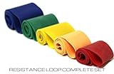 Serious Steel Resistance Loop Bands- FitLoops - 12" Length Physical Therapy, Intensifying Workouts, Strengthening Muscles, Yoga (Complete Pack)