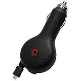 Retractable Car Charger for Samsung Galaxy S Phone with "One-Touch" button system