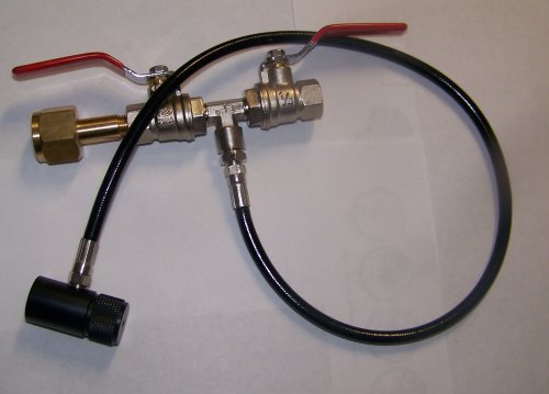 2 Dual Valve Paintball CO2 Tank Fill Station Deluxe with gauge