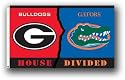 Georgia Bulldogs - Florida Gators 3x5 House Divided Rivalry Flag