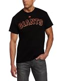 MLB San Francisco Giants Brian Wilson Official Name & Number T-shirt by Majestic (Black, X-Large)