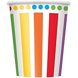 9oz Rainbow Party Paper Cups, 8ct