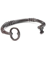 M.Cohen Hand made Designs Oxidized Sterling Silver Bent Key Cuff Bracelet