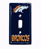 NFL 6-Inch by 3-1/4-Inch Light Switch Cover, Sculpted, 3-D, Denver Broncos