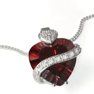 Goldmaid - Fa C2606S - Collier Femme avec pendentif - Coeur - Argent fin 925/1000 - Oxyde de Zirconium Rouge Grenat - 45 cm