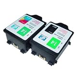 Electronics : Set of 2 TeckNet Compatible HP C5011DE and C5010DE Ink Cartridge No 14 Black 5011 5010