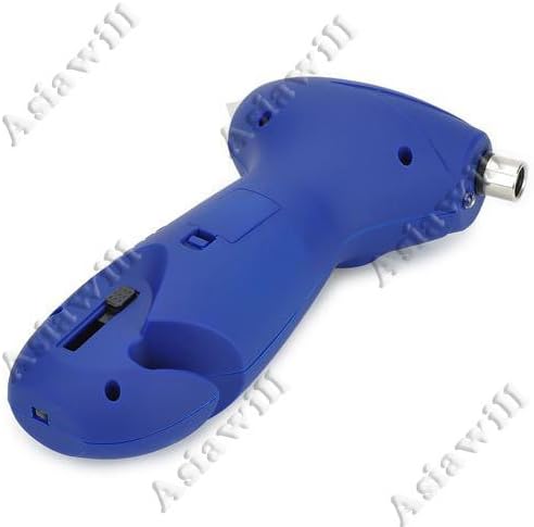 Asiawill Digital Tire Pressure Gauge + Tread Depth Measurer with LED Flashlight - Blue (3 X Lr44)