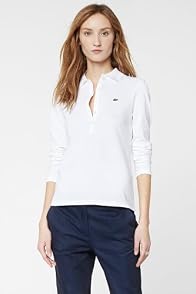 Long Sleeve 5 Button Stretch Pique Polo
