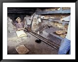 Baking Bread in a Wood-Fired Oven, Morocco Photography Framed Art Poster Print by John & Lisa Merrill, 49x39